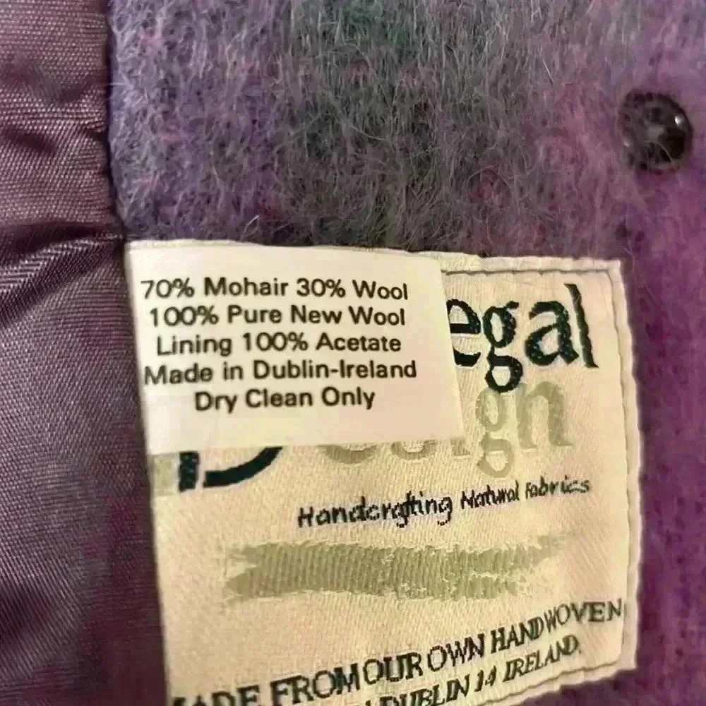 Vintage Mohair 100% Pure Wool Donegal Design Coat - Picture 6 of 7